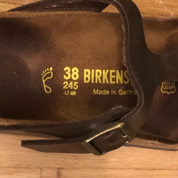 Birkenstock Sz eu 38 Brown Leather Sandals - Picture 2 of 5